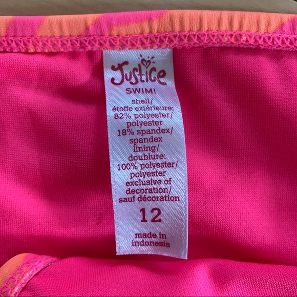 Justice 3 piece Tankini Bathing Suit Set 🌺 Size 12. - Picture 6 of 14